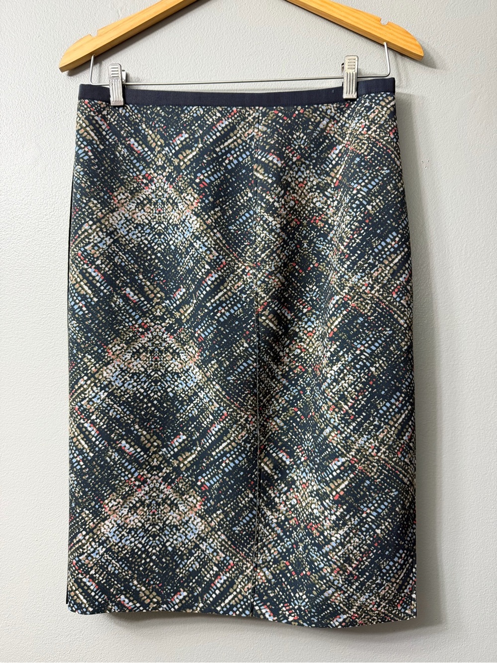 Etcetera Printed Dark Multi-Color Pencil Skirt - Women 10